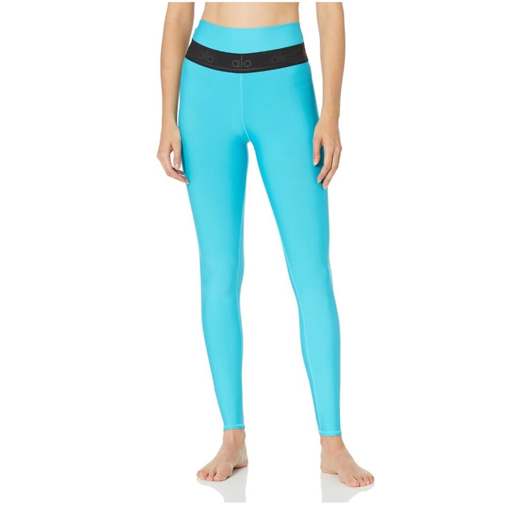 Alo High Waist Fitness Leggings Bright Aqua Size XXS